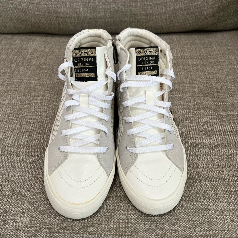 Vintage Havana Lynn Multi Mix Leather Sneakers Women’s 7 High Top Star Details - Picture 3 of 10